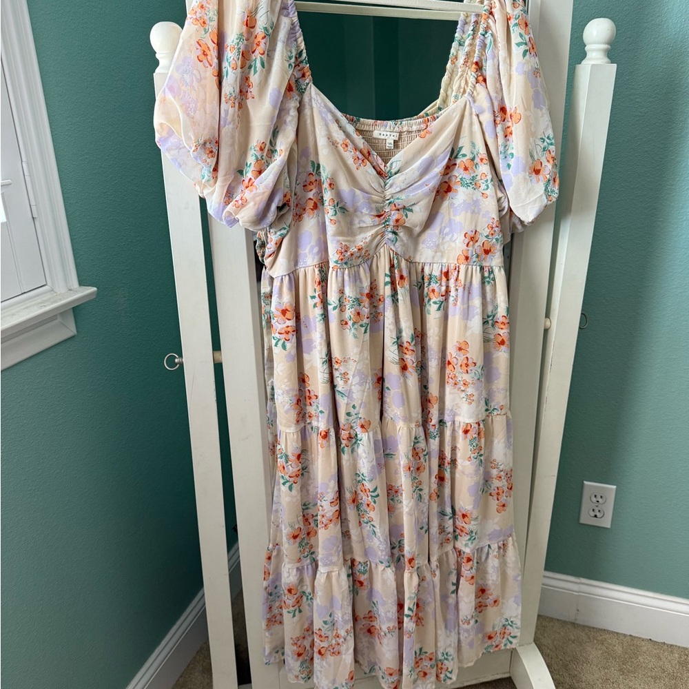 Baltic Born Floral Cream Maxi Dress